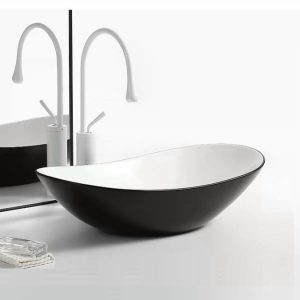 Chậu lavabo thuyền đen Varino VA-LB44